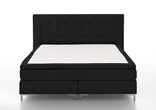 Atlantic Home Collection Boxspringbett ANNI, 180x200 cm, inklusive Topper (Härtegrad H2), schwarz Atlantic Home Collection Boxspringbett ANNI, 180x200 cm, inklusive Topper (Härtegrad H2), schwarz von Atlantic Home Collection
