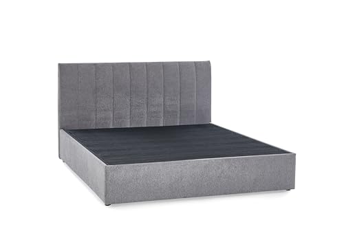 Atlantic Home Collection Boxbett ALVA ohne Matratze oder Topper, Grau, 160 x 200 cm von Atlantic Home Collection