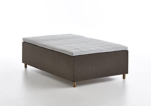 Atlantic Home Collection Boxbett Hana mit Taschenfederkernmatratze, Braun, 120 x 200 cm von Atlantic Home Collection