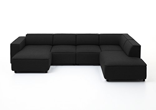 Atlantic Home Collection Wohnlandschaft/Ecksofa Bulky, Récamière rechts, 195 x 324 x 70 cm, anthrazit von Atlantic Home Collection