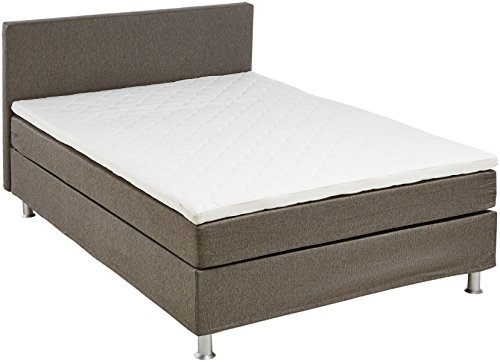 Atlantic Home Collection EDISON Boxspringbett, 140 x 200 cm, Härtegrad H2, inklusive Topper, grau Atlantic Home Collection EDISON Boxspringbett, 140 x 200 cm, Härtegrad H2, inklusive Topper, grau von Atlantic Home Collection
