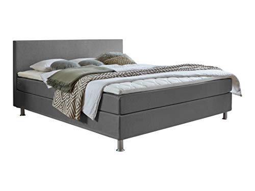 Atlantic Home Collection EDISON Boxspringbett Stoff, Liegefläche 180 x 200 cm, grau von Atlantic Home Collection