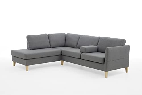 Atlantic Home Collection Ecksofa Mailo, Ecke Links, Grau, Breite x Tiefe x Höhe: 255 x 85/197 x 82 cm von Atlantic Home Collection