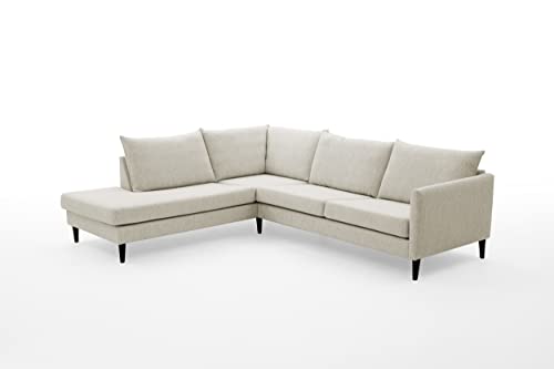 Atlantic Home Collection Ecksofa Rekvik, Ecke Links, Creme, Breite x Tiefe x Höhe: 258 x 90/221 x 79 cm von Atlantic Home Collection