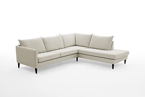 Atlantic Home Collection Ecksofa Rekvik, Ecke rechts, Creme, Breite x Tiefe x Höhe: 258 x 90/221 x 79 cm von Atlantic Home Collection