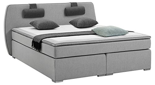 Atlantic Home Collection Boxspringbett REX, 180 x 200 cm, inklusive Topper (Härtegrad H2) und Nackenkissen, hellgrau Atlantic Home Collection Boxspringbett REX, 180 x 200 cm, inklusive Topper (Härtegrad H2) und Nackenkissen, hellgrau von Atlantic Home Collection