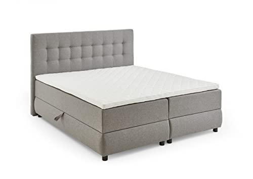 Atlantic Home Collection LILO Boxbett, Massivholz, Grau, 140 x 200 cm von Atlantic Home Collection