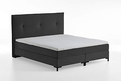 Atlantic Home Collection Romy Boxspringbett mit modernem Kopfteil, Taschenfederkernmatratze, Härtegrad 3, inklusive Topper, Anthrazit, 160 x 200 cm Atlantic Home Collection Romy Boxspringbett mit modernem Kopfteil, Taschenfederkernmatratze, Härtegrad 3, inklusive Topper, Anthrazit, 160 x 200 cm von Atlantic Home Collection