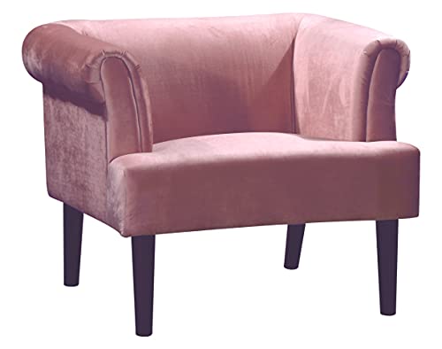 Atlantic Home Collection Sessel CHARLIE, Samt, Armlehnenstuhl mit Massivholzfüßen, Rosa, 74 x 86x 70 von Atlantic Home Collection