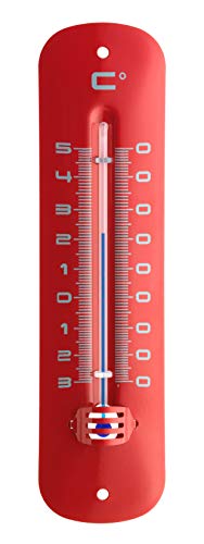 TFA Dostmann Thermometer für Innen und Außen, 12.2051.05, wetterfest, rot von TFA Dostmann