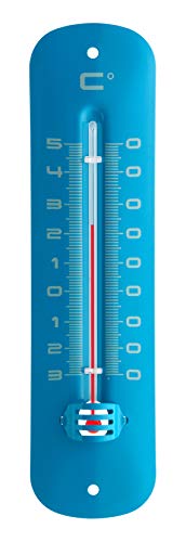 TFA Dostmann Innen-Aussen-Thermometer, 12.2051.06, wetterfest, blau, L 50 x B 13 x H 192 mm von TFA Dostmann