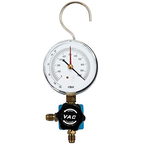 Klimaanlage Split Vakuum Manometer 1/4 SAE - 1/4 SAE Rohrfedermanometer 80mm von Atlantis Klimazubehör