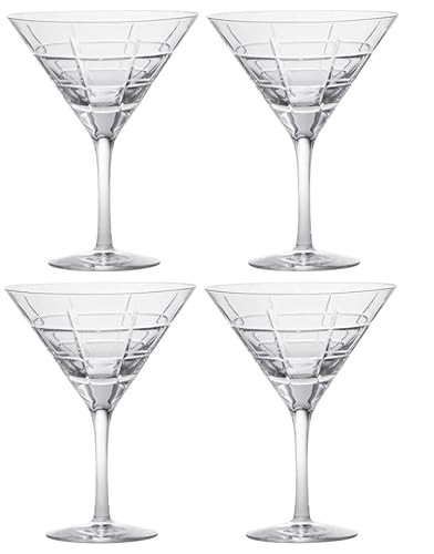 Atlantis Outdoor Window Martini Gläser Set (4-teilig) | Kristallklar, Spülmaschinenfest, Elegantes Design für Perfekte Cocktailabende von Atlantis Outdoor