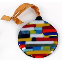 Runde Patches Verschmolzen Glas Erbstück Ornament Runde Patches Verschmolzen Glas Erbstück Ornament von AtlantisDesigns