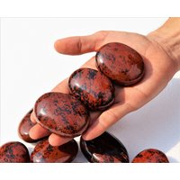 Natürliche Mahagoni Obsidian Heilung Aura Spirit Chakra Energie Handgemachte Palm Steine 1 Kilogramm Lot von AtlantiscrystalsArt
