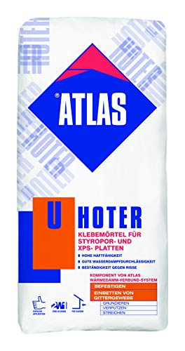 ATLAS HOTER U - 25 kg 2 in 1 Klebe- und Armierungsmoertel fuer Styropor von Atlas