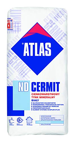 Atlas Cermit ND 15 Scheibenputz 1,5mm Weiß 25 kg Mineralputz Spritzstruktur Fassadenputz WDVS von Atlas