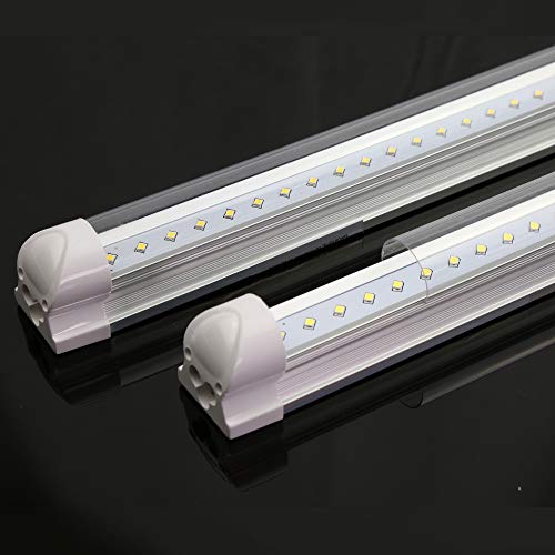 Atlaz 2er-Pack LED Röhre 150cm Leuchtstoffröhre komplett mit Fassung, T8 LED Tube Röhrenlampe, 23W 2300lm 6000K Kaltweiß, durchverdrahtet und erweiterbar, Transparente Abdeckung von Atlaz