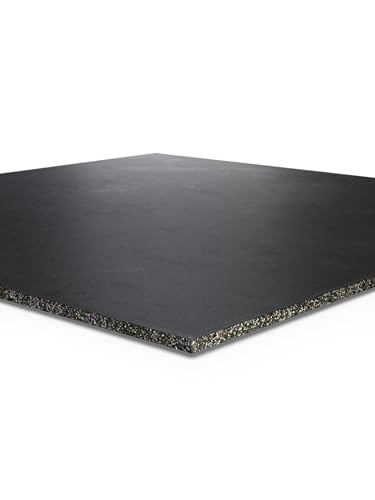 ATLETICA 1m2 SolidProtect Bodenschutzmatte 15 mm Keltan EPDM-Kautschuk | 15 mm Stärke | Hohes Eigengewicht | Feingranulat Oberfläche | 0.8 mm Körnung von Atletica