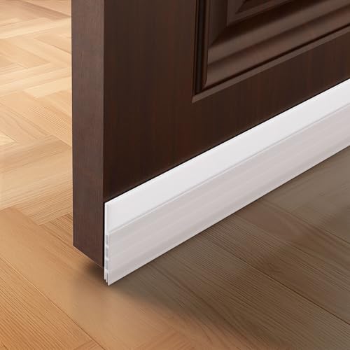 Türdichtung, 100 cm, Türdichtung Unten, Türdichtung Selbstklebend, Selbstklebende Silikondichtleiste, austauschbar, Winddicht, insektenabweisend, schalldicht (weiß) von Atliberswo