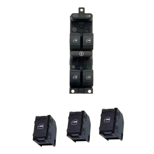 Fensterheber Schalter Schalttaste Für Jetta Für MK4 1998 1999 2000 2001 2002 Power Fenster Control Schalter Taste 9pin 1J4959857(People Set) von Atmophe