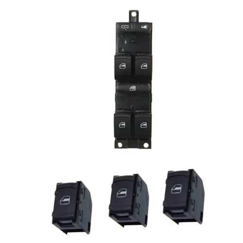 Fensterheber Schalter Schalttaste Für PASSAT Für B5 Für B5.5 1998 1999 Fensterheber-Steuerschalter-Taste Rot 9-polig 1J4959857 3BD959857(Window Set) von Atmophe