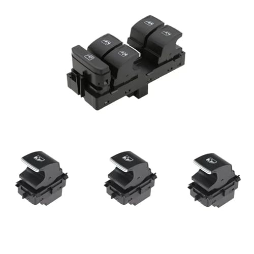 Fensterheber Schalter Schalttaste Für Skoda Für Superb Für Octavia 2014 2015 2016 2017 Power Fensterheber Control Schalter Taste 5G0959857 5G0959855(A set) von Atmophe