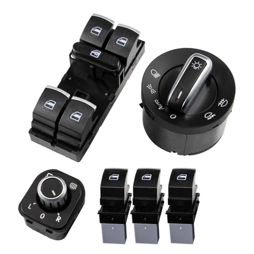 Fensterheber Schalter Schalttaste Für VW Für CC 2009 6 Teile/Satz Chrom Auto Fensterschalter Scheinwerferschalter Fenstersteuerung Power Lift Schalter 5ND959857 Fensterheber Schalter Schalttaste Für VW Für CC 2009 6 Teile/Satz Chrom Auto Fensterschalter Scheinwerferschalter Fenstersteuerung Power Lift Schalter 5ND959857 von Atmophe