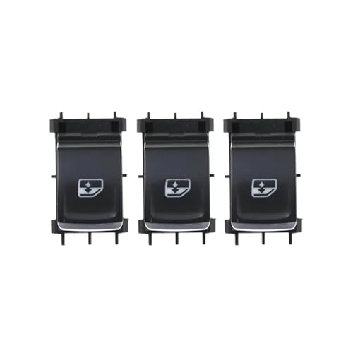Fensterheber Schalter Schalttaste Für VW Für Golf Für MK7 Für Passat Für Tiguan Power Fenster Control Schalter 5G0959857B(Chorme Button 3PCS) von Atmophe