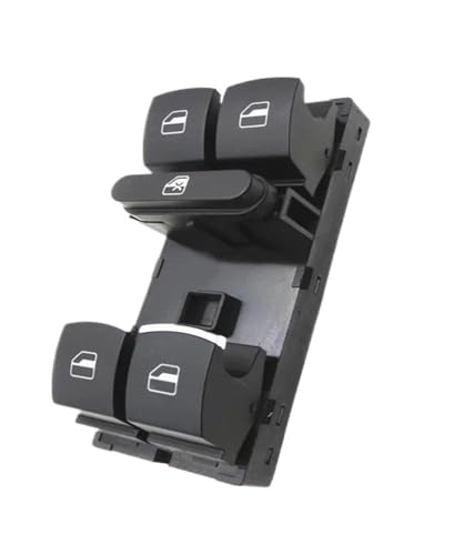Fensterheber Schalter Schalttaste Für VW Für Jetta 2005 2006 2007 2008 2009 2010 Power Fenster Master Switch Control Taste 5ND959857(Chrome) von Atmophe