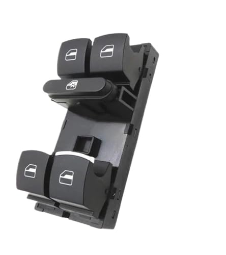 Fensterheber Schalter Schalttaste Für VW Für Jetta 2005 2006 2007 2008 2009 2010 Power Fenster Master Switch Control Taste 5ND959857(Chrome) von Atmophe