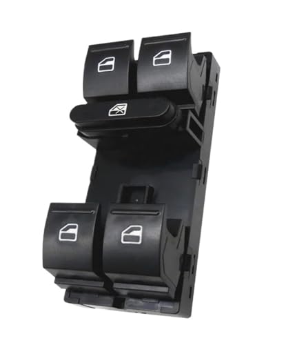 Fensterheber Schalter Schalttaste Für VW Für Jetta 2005 2006 2007 2008 2009 2010 Power Fenster Master Switch Control Taste 5ND959857(NO Chrome) von Atmophe