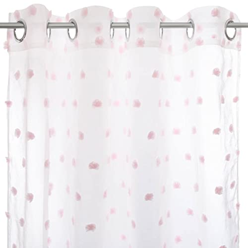 ATMOSPHERA CREATEUR D'INTERIEUR Rosa Pompons Multi Curtain von ATMOSPHERA CREATEUR D'INTERIEUR
