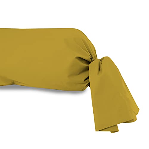 Atmosphère Zzz Kissenbezug für Nackenrolle, Polyester, gelb, 45 x 185 cm von Soleil d'ocre