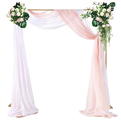 3 * 3 m Quadrat Hochzeitsbogen Metall Hintergrund Bogengestell Blumenbogen Zeremonie Ballonbogen Gold Metall Hochzeitsbogen Quadrat Luftballon Bogen Kit von Atnhyruhd