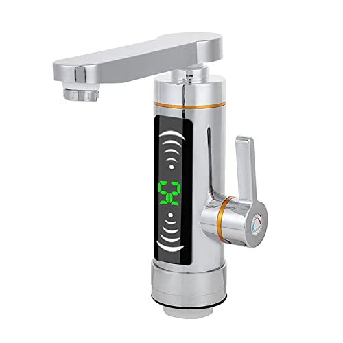 3000W Elektrischer Wasserhahn mit Durchlauferhitzer 360° Drehbarer Durchlauferhitzer Wasserhahn mit LED Temperaturanzeige Sofort Warmwasserbereiter Küchenarmatur von Atnhyruhd