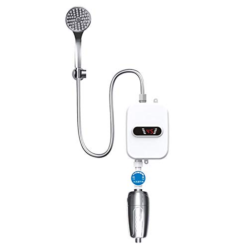 3500W Elektronischer Durchlauferhitzer tankloser Mini-Warmwasserbereiter mit LED Temperaturanzeige Hängender Typ Mini Instant Durchlauferhitzer Warmwasserbereiter+ Duschkopf 30-55℃ von Atnhyruhd