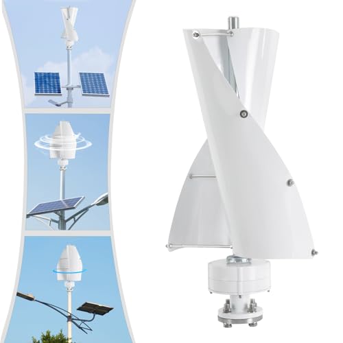500W 12V Windkraftanlage Windturbine Vertikal windkraft Generator Vertikalachsen-Windturbinen-Generator mit Controller Windturbine Stromerzeugung von Atnhyruhd