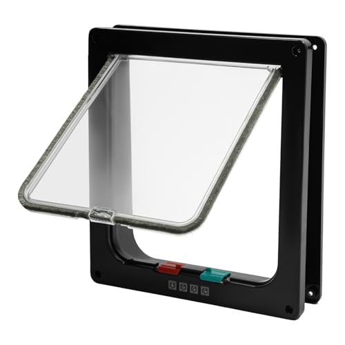 ABS-Acryl Hundeklappe für Hundes Katzenklappe Innentür Haustierklappe Sichtfenster Hundetür Fenster Magnets-Verschluss für Insektenschutz Home 28.5 * 24.5cm von Atnhyruhd