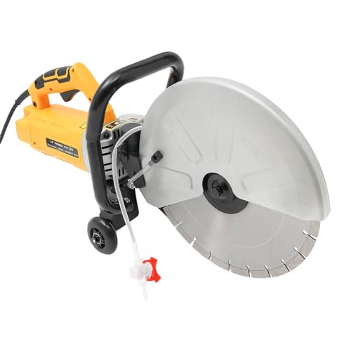 Betonsäge Elektrische Steinsäge Betontrennschneider mit 350mm Sägeblatt 3000W Steinschneidemaschine Staubfreies Schneiden Trennschneider mit Wasserpumpe von Atnhyruhd