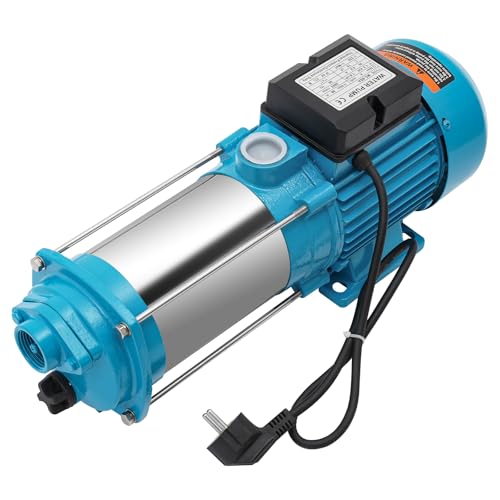 Kreiselpumpe Hauswasserwerk Gartenpumpe Pumpensteuerung Edelstahlpumpe Wasserpumpe für Hauswasserwerke IP 44 (1300W 96M) von Atnhyruhd