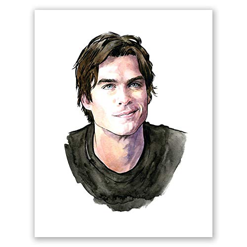 AtoZStudio A89 Ian Somerhalder Poster // Damon Salvatore Vampire Diaries Poster // Wandkunst Portrait // Heimdekoration // Geschenk (20,3 x 25,4 cm) von AtoZStudio