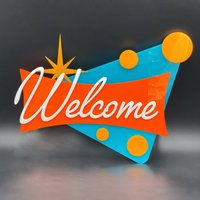 Mid Century Modern "Cosmic Fizz" Willkommensschild | Familien Name Adresse Hausnummern Retro Dekor Wandkunst Atomic Avocado Designs® von AtomicAvocadoDesigns