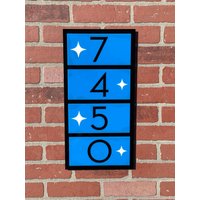 Mid Century Modern Adressschild | Moderne Hausnummern Atomic Avocado Designs® von AtomicAvocadoDesigns