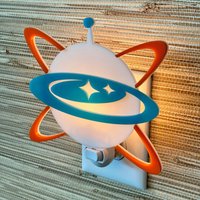 Mid Century Modern Nachtlicht | "Atomglobus" Design Ambiente Beleuchtung Plug in Wandleuchte Atomic Avocado Designs® von AtomicAvocadoDesigns