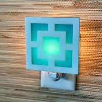 Modernes Nachtlicht Aus Der Mitte Des Jahrhunderts | „Breeze Block"-Design Ambientebeleuchtung Plug-In-Wandleuchte Atomic Avocado Designs® von AtomicAvocadoDesigns