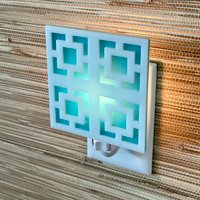 Mid Century Modern Nachtlicht | "Breeze Block" Design Retro Dekor Palm Springs-stil Mcm Leuchten Atomic Avocado Designs® von AtomicAvocadoDesigns