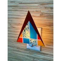 Mid Century Modern Nachtlicht | "God Mod" Design Terrazzo-stil Kirchen Architektur Glasmalerei-stil Atomic Avocado Designs® von AtomicAvocadoDesigns