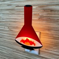 Mid Century Modern Nachtlicht | "Fireside" Design Ambiente Beleuchtung Plug in Wandleuchte Malm-Inspiriert Atomic Avocado Designs® von AtomicAvocadoDesigns