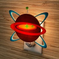 Mid Century Modern Nachtlicht | "Kosmos" Design Ambiente Beleuchtung Plug in Wandleuchte Atomic Avocado Designs® von AtomicAvocadoDesigns